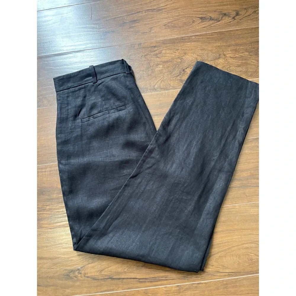 Mango MNG 100% Linen Straight pants office casual beach breathable comfort chic